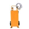 30 Gallon Red Gas Caddy Tank Gasoline Fluid Diesel w Rotary Pump and Hose