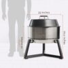 Pre-Owned Solo Stove 22" Freestanding Stainless Steel Grill ULT-SSGRILL-22 - Silver (Fair)
