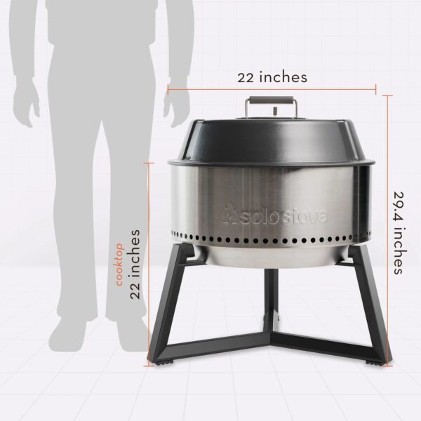 c1a15b848182431cbfa396c6ac727dce Pre-Owned Solo Stove 22" Freestanding Stainless Steel Grill ULT-SSGRILL-22 - Silver (Fair)