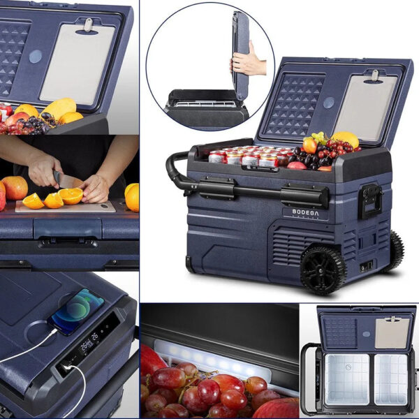 c1bf0bd3bd0e4128beb5d19819cfc4a1 12 Volt 37 Qt. Portable Car Refrigerator, Car Freezer for Outdoor, Camping, Travel, RV,APP Control