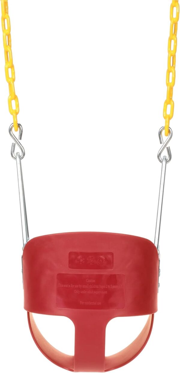 c213183251394e51a5cda5abdf384e8b Eastern Jungle Gym Heavy-Duty High Back Full Bucket Toddler Swing Seat | Coated Swing Chains Fully Assembled | Green Swing Set Accessory