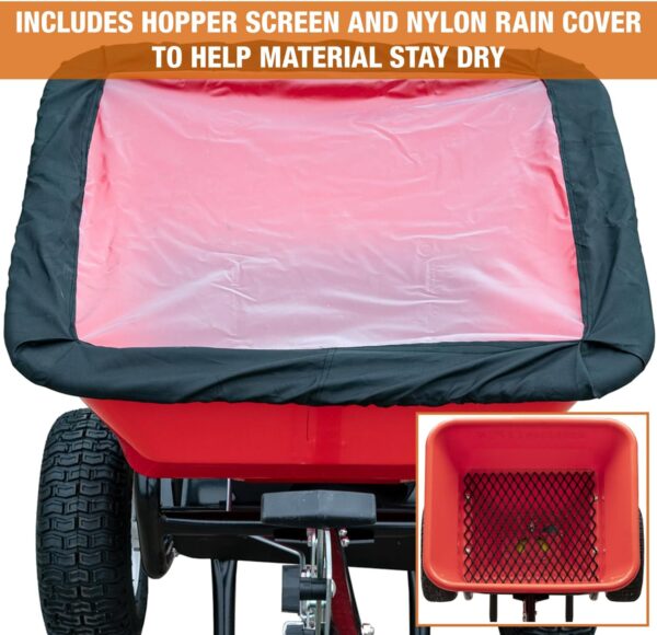 c2b94d44db1243c5a176e836fcf4b90d Buyers Products 3039632R Grounds Keeper Commercial Walk Behind Push Spreader, 100lb Capacity, For Salt, Ice & Snow Melt, Included Grate & Cover With Enclosed Gearbox for Protection