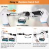 Tezoro 1/2" x 18" Air Belt Sander, Mini Belt Sander with 3 Belts