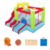10' Inflatable Bounce House Park with Basketball and Slide. 126