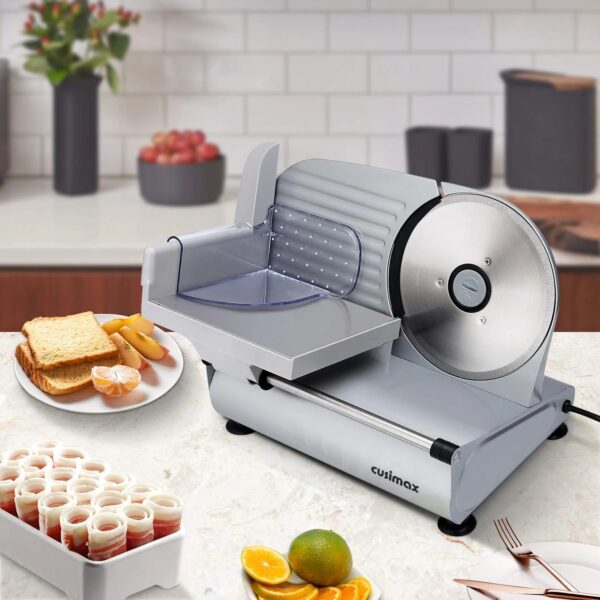 c333f6b158fc44d6bb8911dd0810e941 CUSIMAX Electric Deli Food Slicer with Two Stainless Steel Blades