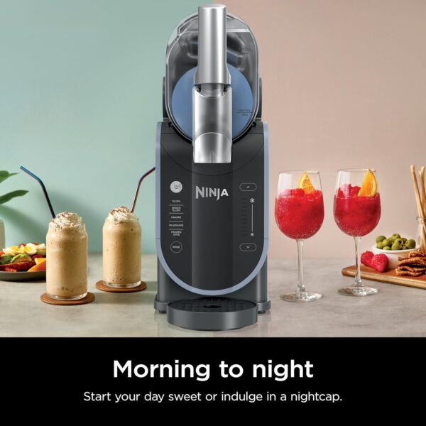c35c89a2faf640d4a2f4b5c8ffdc5253 SLUSHi with RapidChill Technology, 88 oz. Frozen Drink & Slushie Machine, 5 Preset Programs, Margaritas, Frappés, and More, Premium Accents, Black, FS301