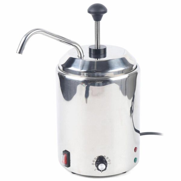 c375f4dc70174781a103fdf7edaabc57 2.6 Qt Melted Butter Dispenser Nacho Cheese Warmer Popcorn Condiment Melter Warmer Pump Dispenser Nacho Cheese Sauce Melter Pump W/Heated Spout