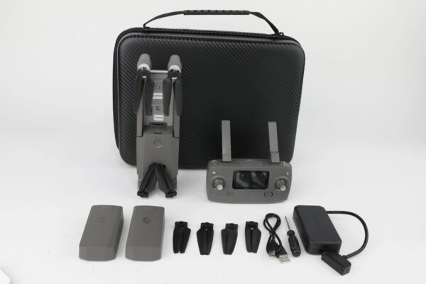 Vivitar VTI Phoenix Foldable Gray Camera Drone, GPS Drone with WiFi, 32 Mins Flight Time 2000 ft Range and Carrying Case, sized 10.3" x 5.7" x 13.3"