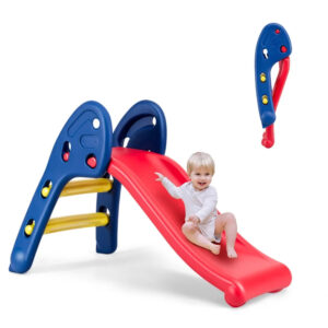 CIPACHO 2 Step Children Folding Plastic Slide, Kids Outdoor Play Equipment