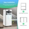 Costway 6000 BTU (10000 BTU ASHRAE) Portable Air Conditioner w/ Remote Control 3-in-1 Air Cooler w/ Drying White