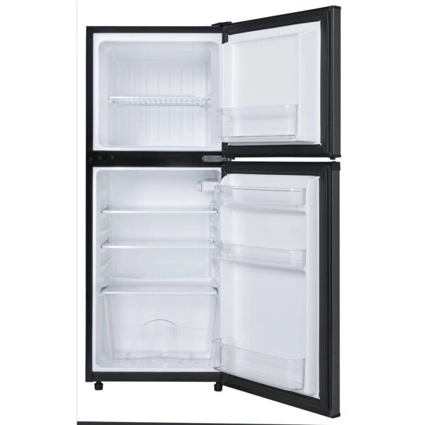 Danby DCR047A1BBSL 4.7 Cubic Feet Dual Door Compact Refrigerator, Black Steel