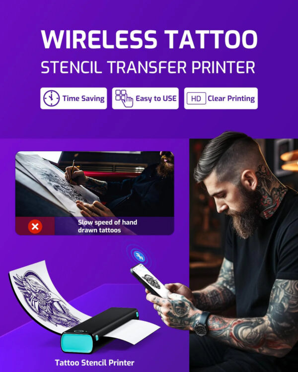 c4dfb995c5b444a581783da84a0fb897 Phomemo M08F Wireless Tattoo Stencil Machines