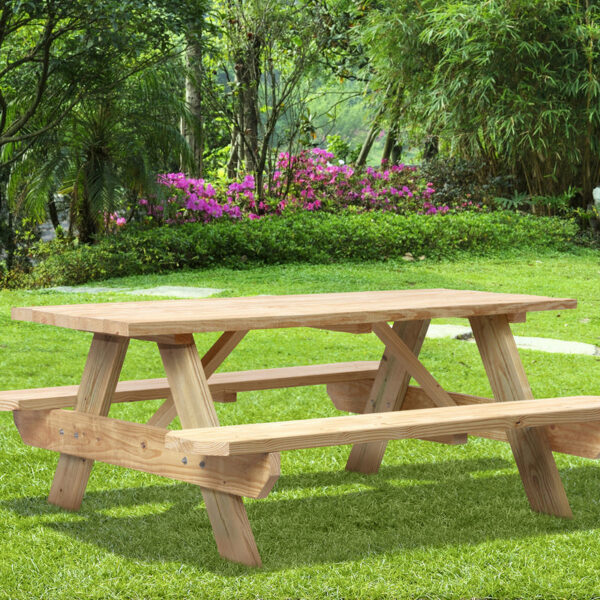 UFPED Wooden Picnic Table, Tan