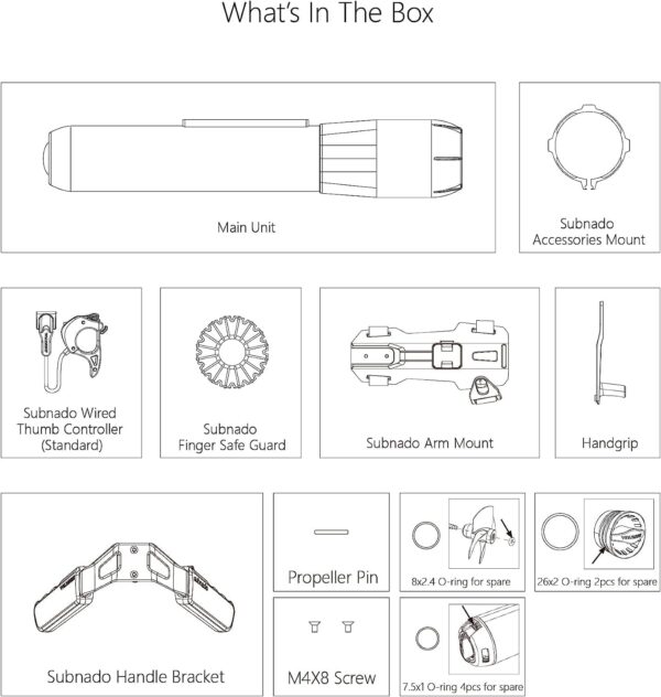 c536d2b285834eb1be912978cccf1bf1 Subnado Twin Engine Handle Bracket+ Subnado Underwater Scooter 2 Packs with 2 handgrips, 2 Arm Mount Kits, 2 Accessories Mount Rings