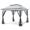 EAGLE PEAK Gazebo 121 11'x 11' Straight Leg Pop-Up Canopy(Gray)