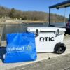 RTIC 52 QT Ultra-Light Wheeled Hard-Sided Ice Chest Cooler, White and Grey, Fits 78 Cans