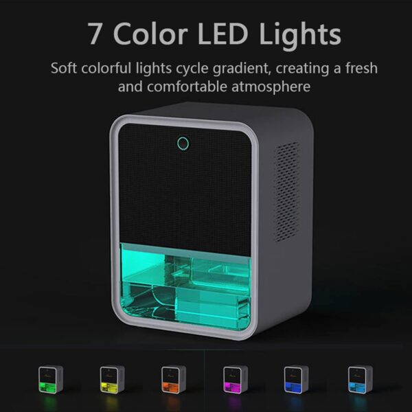 c6623e93a22148f48b5bfa2c3aacb0a2 Bedroom Dehumidifier 2.2L Water Tank with Hygrometer RGB LED Light