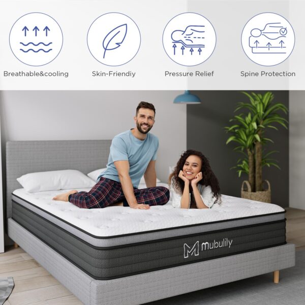 c67de470ac134b59bf18b5de4c7c132d Mubulily 10 Inch Hybrid Mattress in a Box with Gel Memory Foam