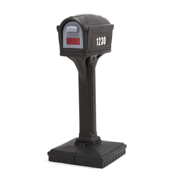 c67e30992aae468cbc87f2d459a0c7f3 Simplay3 Dig Free Easy Up Classic Black Plastic Mailbox