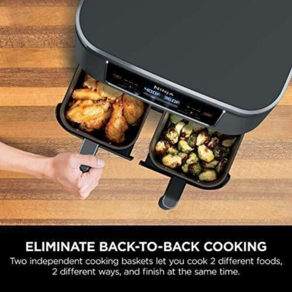 c6d1af2e93ed48a09ba7e0f15694f5f4 8-Quart 6-in-1 Dual Zone Air Fryer with Broil Rack