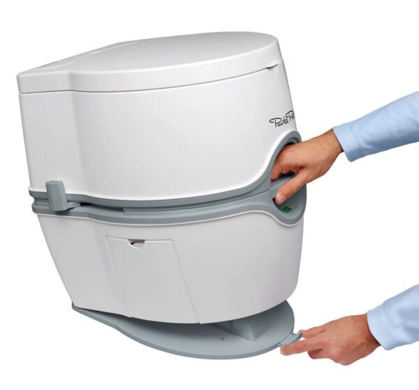 Thetford 565E Porta Potti Portable Battery Powered Flush Travel Toilet, White