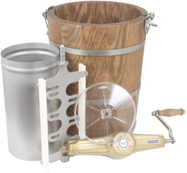 c72b8fec2ff44973b0cd8c7bea8ceb8d 6 qt Country Ice Cream Maker – Classic Wooden Tub – Hand Crank