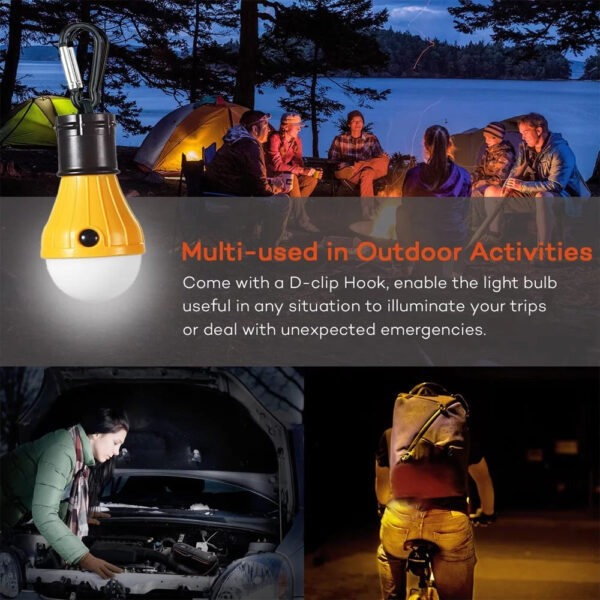 Campings Light [4 Pack] Doukey Portable Camping Lantern Bulb LED Tent Lanterns Emergency Light Camping Essentials Tent Accessories LED Lantern for Backpacking Camping Hiking Hurricane Outage，G172395