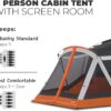 CORE Straight Wall Cabin Tents | 10 Person / 11 Person / 12 Person Large Multi Room Family Tents for Car Camping & Outdoor Adventures