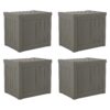 Suncast SS500ST 22 Gallon Small Resin Outdoor Patio Storage Deck Box (4 Pack)