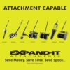 40V Expand-It Cordless Battery Attachment Capable Trimmer Power Head with 4.0 Ah Battery and Charger RY40226