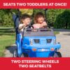 Step2 Side-by-Side Push Around SUV Blue Two-Seater Stroller Push Car for Toddlers