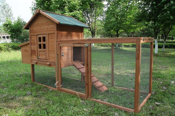 c818727ca6c34776a1d1a0d57a003389 Outdoor 80'' Wooden Chicken Coop Nest Box Hen House Poultry Pet Hutch Garden Backyard Cage