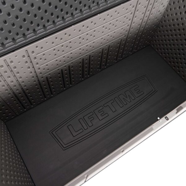 c81c2cc3509b4a8abe188cdeb42777a6 Lifetime 150 Gallon Outdoor Storage Deck Box in Storm Dust Gray