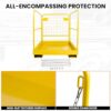 KUAFU 36x36 Forklift Safety Cage Heavy Duty Steel Forklift Man Basket 1200 LBS