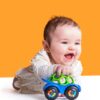 Oball Easy Grasp Rattle & Roll BPA-Free Push Car Infant Crawling Toy, 1 Pack, Blue Unisex