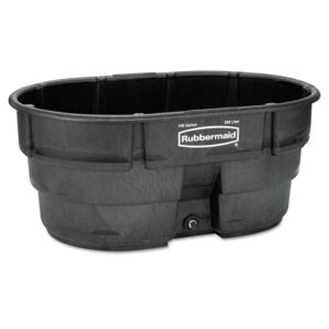 Rubbermaid FG424500BLA Stock Tank, 150 Gal Capacity, Plastic, Black