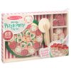 Melissa & Doug Wooden Pizza Party Play Food Set With 36 Toppings