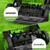 SWIPESMITH 13-Inch 12 Amp Electric Dethatcher Scarifier with Foldable Handle, 2-in-1 Lawn Dethatcher