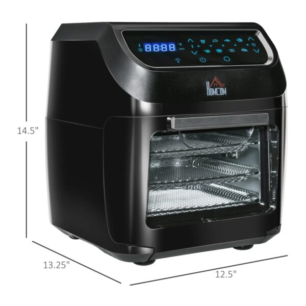 c988e17d8bd94f78b88093ab91175a47 12QT Air Fryer Oven Combo, 8-in-1, 1700W, LED Display, Black, Includes Accessories