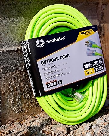 Southwire Outdoor Extension Cords being used on an outdoor jobsite