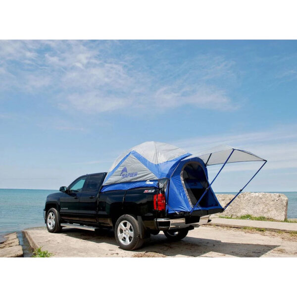 Napier Sportz Compact Short Truck Bed 2 Person Camping Tent w/ Sun Awning, Blue