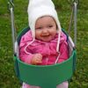 Eastern Jungle Gym Heavy-Duty High Back Full Bucket Toddler Swing Seat | Coated Swing Chains Fully Assembled | Green Swing Set Accessory