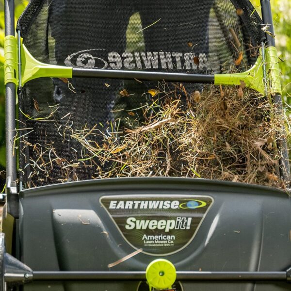 c9addc46a26a4d4ebbadce25fbb3913d 21-Inch Width Leaf & Grass Push Lawn Sweeper, Black