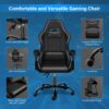Racing Office Computer Video Game Chair, Without footrest, Black