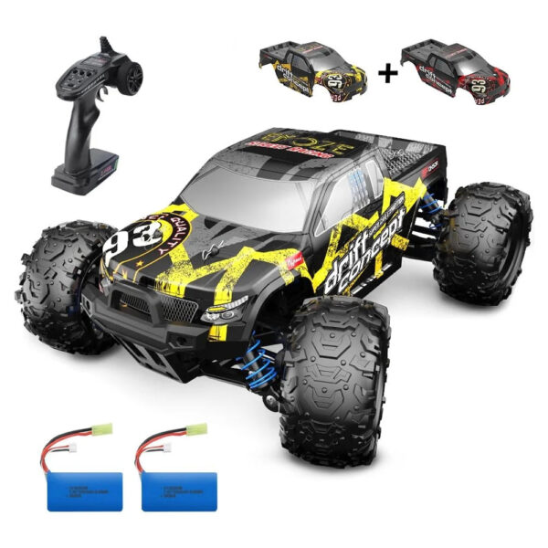 c9f9737cce474b6faae8f3e54607e534 Remote Control Car for Kids Adults 60KM/H 4x4 Power 1:18 Scale Brushless Motor, Hobby Electric Monster RC Truck All Terrain off Road 2 Batteries Outdoor Play