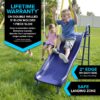 Sportspower Power Play Time Metal Swing Set with 2 Swings and Lifetime Warranty on Blow Molded Slide