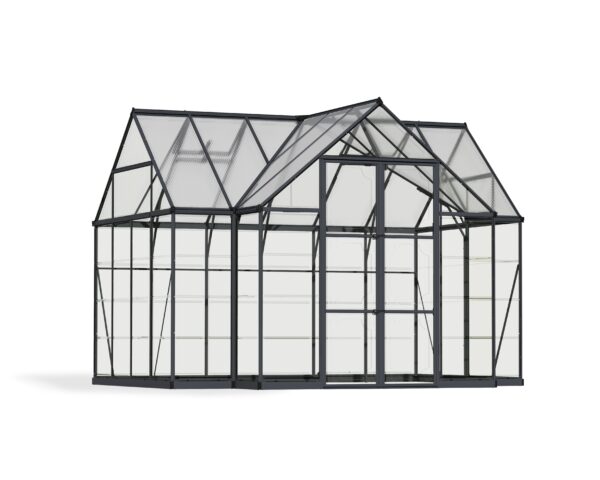 ca1ffb6cc1f1462d8a08312f43f9068a Palram - Canopia Chalet Four Season - 12' x 10' - Walk-In Hobby Greenhouse - Charcoal Gray - with 2 Roof Vents