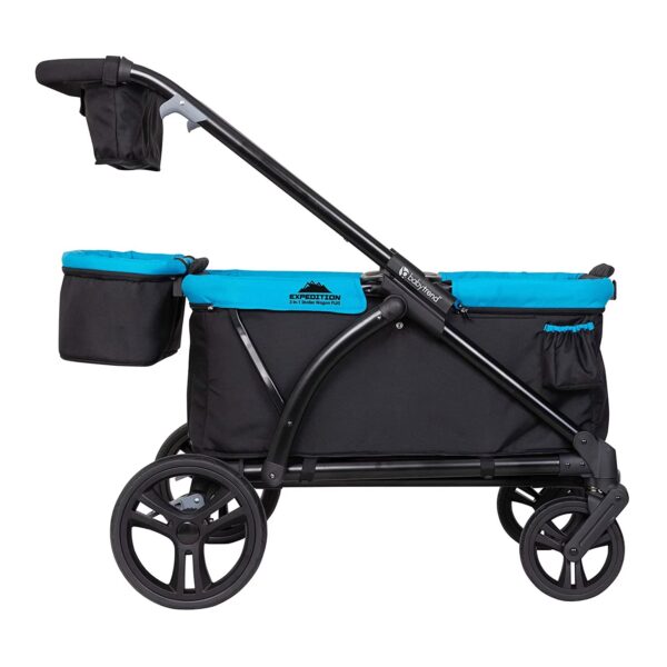 Baby Trend Expedition 2 in 1 Push or Pull Stroller Wagon w/ Canopy, Blue
