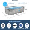 Bestway Oval Above Ground Pool Set (10' x 6'7" x 33")| Includes Filter Pump & ChemConnect Dispenser