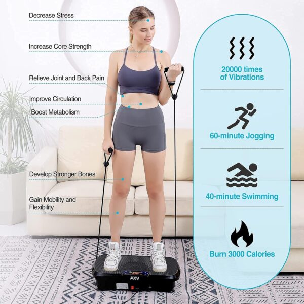 cb7e54c8dbd540d7ac030a93110404d2 Vibration Plate Fitness Platform Exercise Machine Vibrating Lymphatic Drainage Shaking Full Body Shaker Workout Vibrate Stand Shake Board Sport Gym for Weight Loss Fat Burner for Women Men